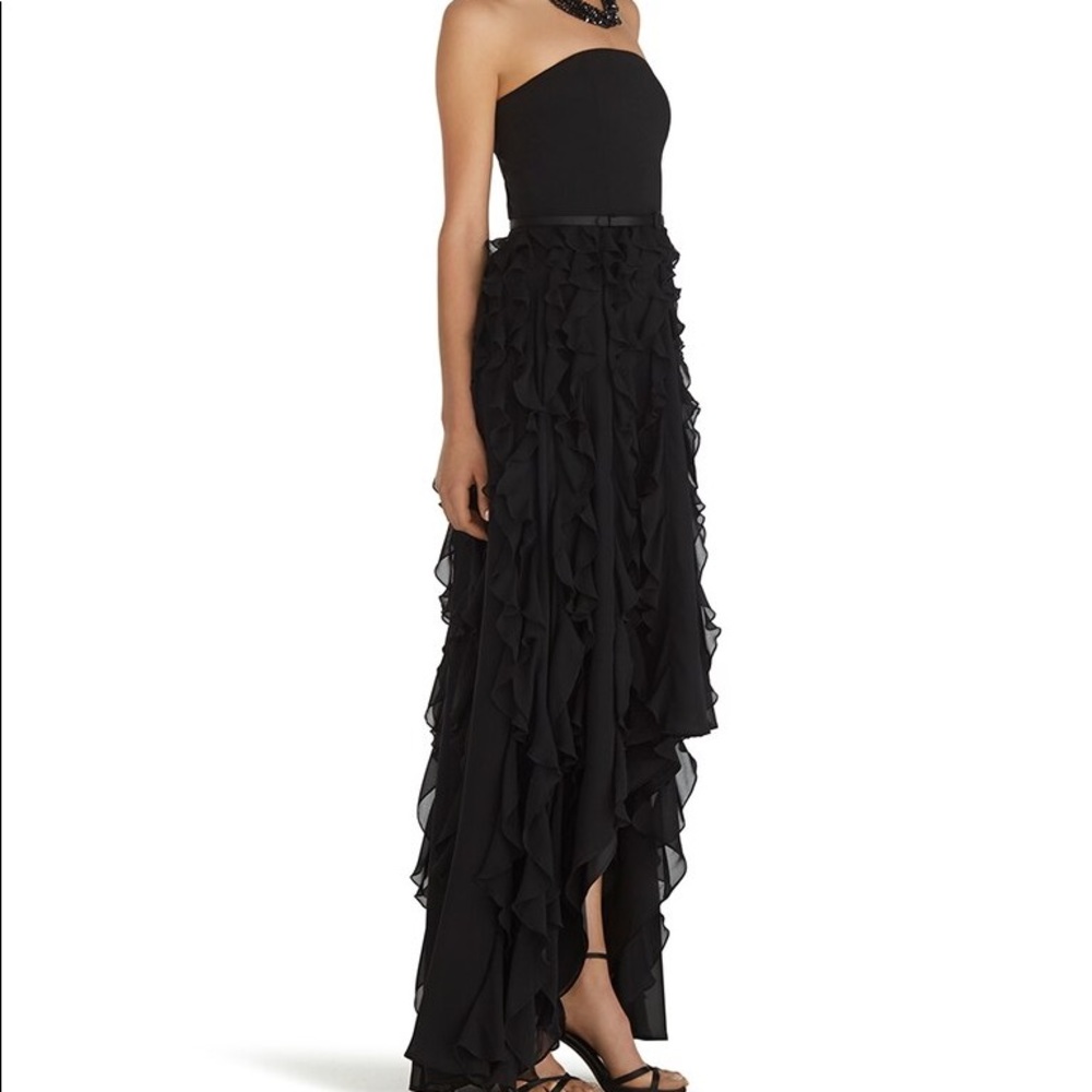 Whbm hi-low strapless gown